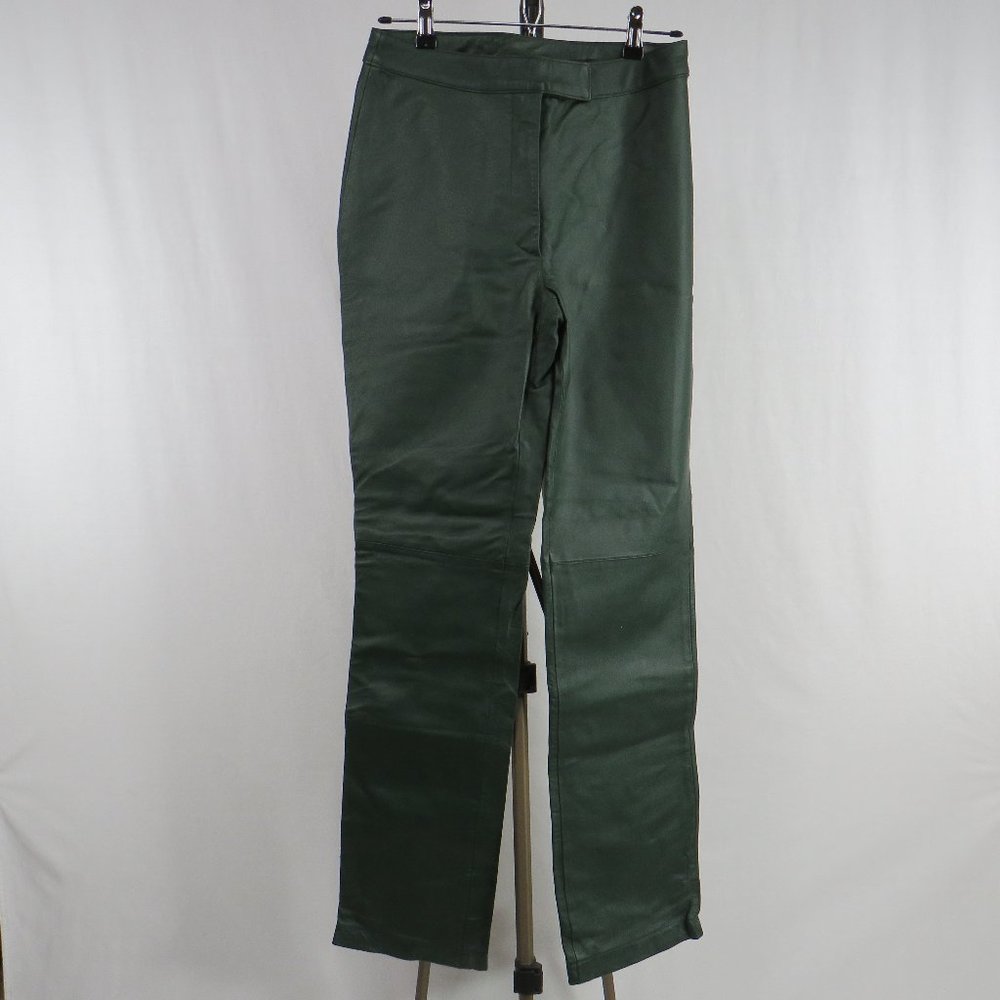 Boutique Europa Green Leather Pants